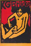 Ernst Ludwig Kirchner KG Brucke (Ausstellungsplakat der Galerie Arnold in Dresden) oil